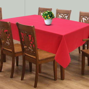 Cotton Solid Red 8 Seater Table Cloths Pack Of 1 freeshipping - Airwill
