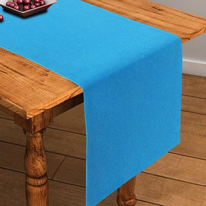 Cotton Solid Turquoise Blue 152cm Length Table Runner Pack Of 1 freeshipping - Airwill