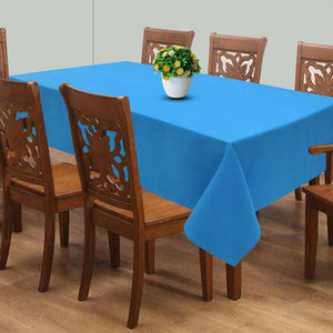 Cotton Solid Turquoise Blue 8 Seater Table Cloths Pack Of 1 freeshipping - Airwill
