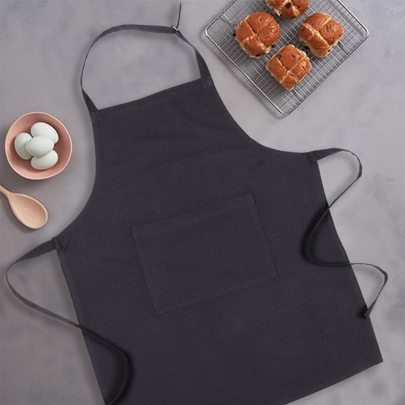 Cotton Solid Grey Free Size Apron