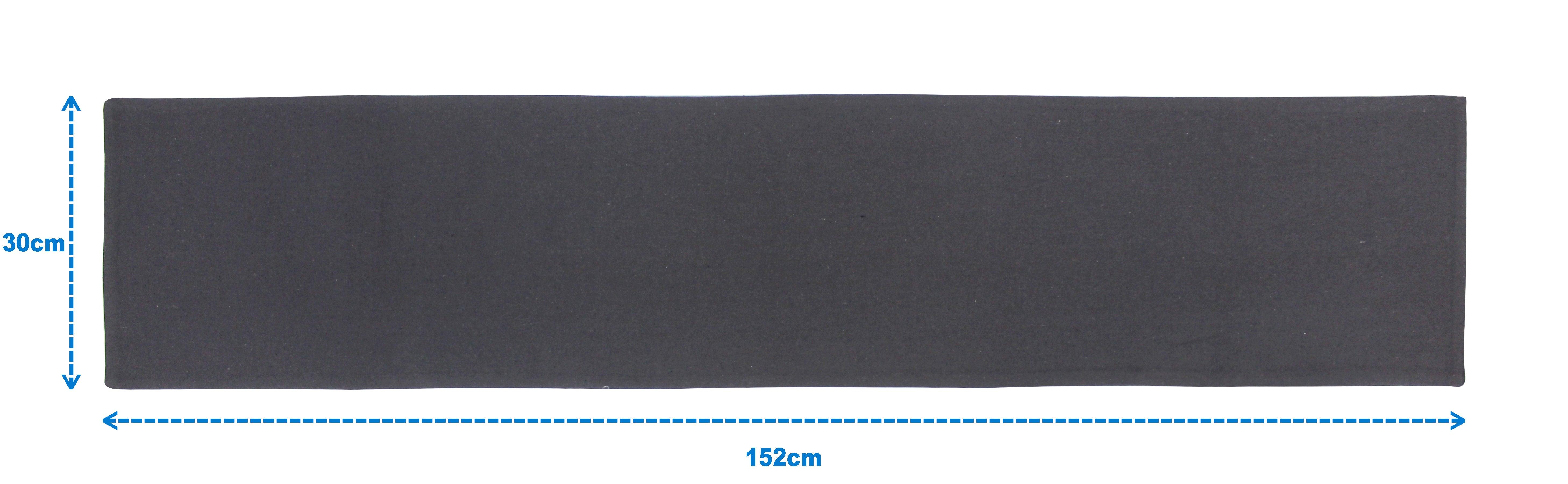 Cotton Solid Steel Grey Table Runner