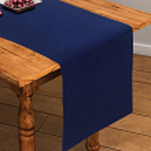 Cotton Solid Blue 152cm Length Table Runner Pack Of 1 freeshipping - Airwill
