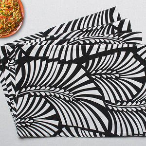 Cotton Black Zebra Table Placemats Pack Of 4 freeshipping - Airwill