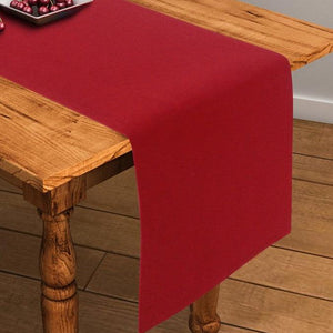 Cotton Solid Cherry Red 152cm Length Table Runner Pack Of 1 freeshipping - Airwill