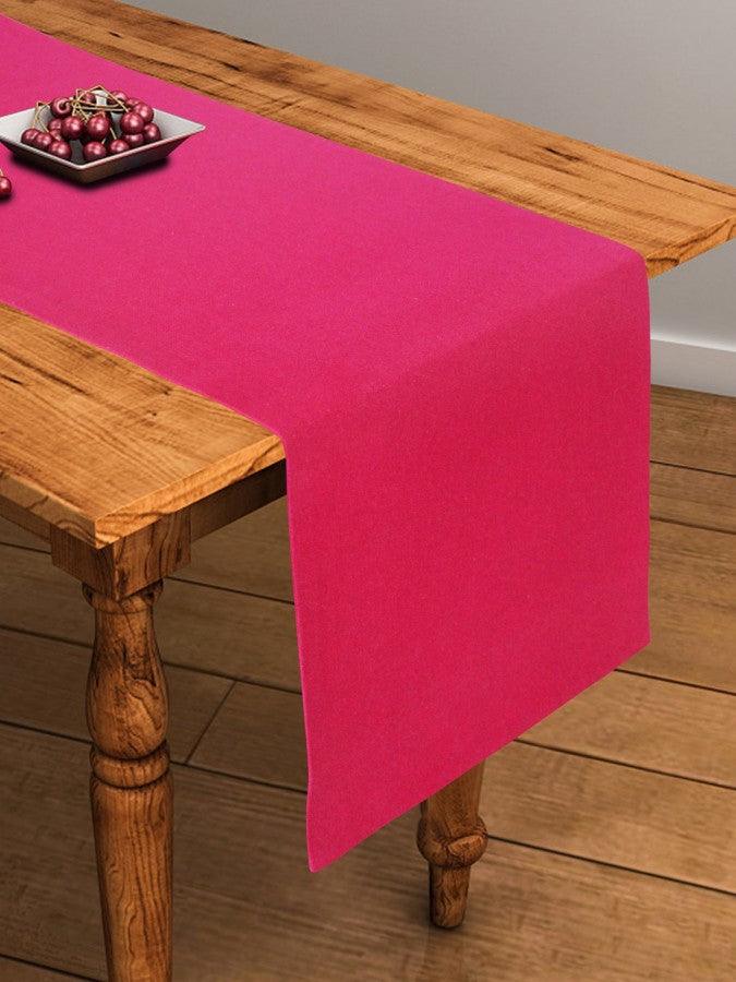 Cotton Solid Rose Table Runner