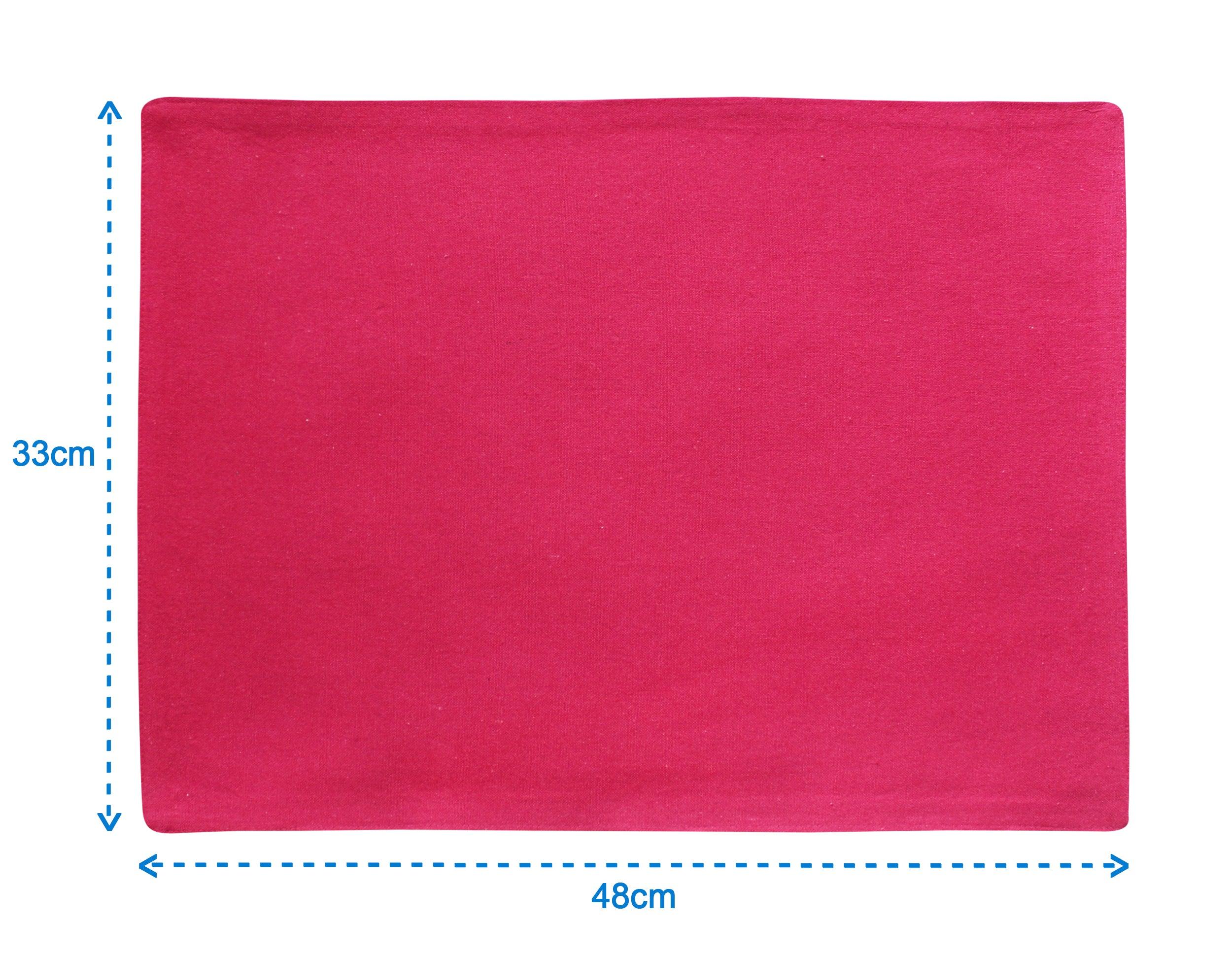 Cotton Solid Rose Table Placemats Pack Of 4