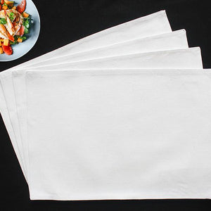 Cotton Solid White Table Placemats Pack Of 4 freeshipping - Airwill