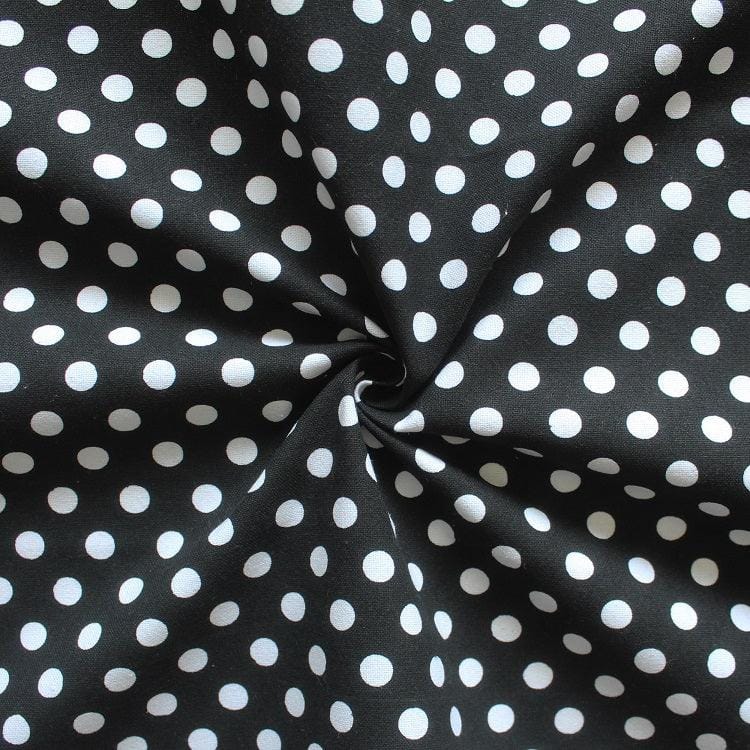 Cotton Polka Dot Black Pillow Covers Pack Of 2