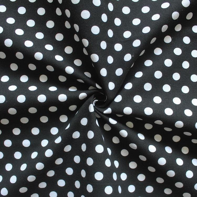 Cotton Black Polka Dot 2 Seaters Table Cloths
