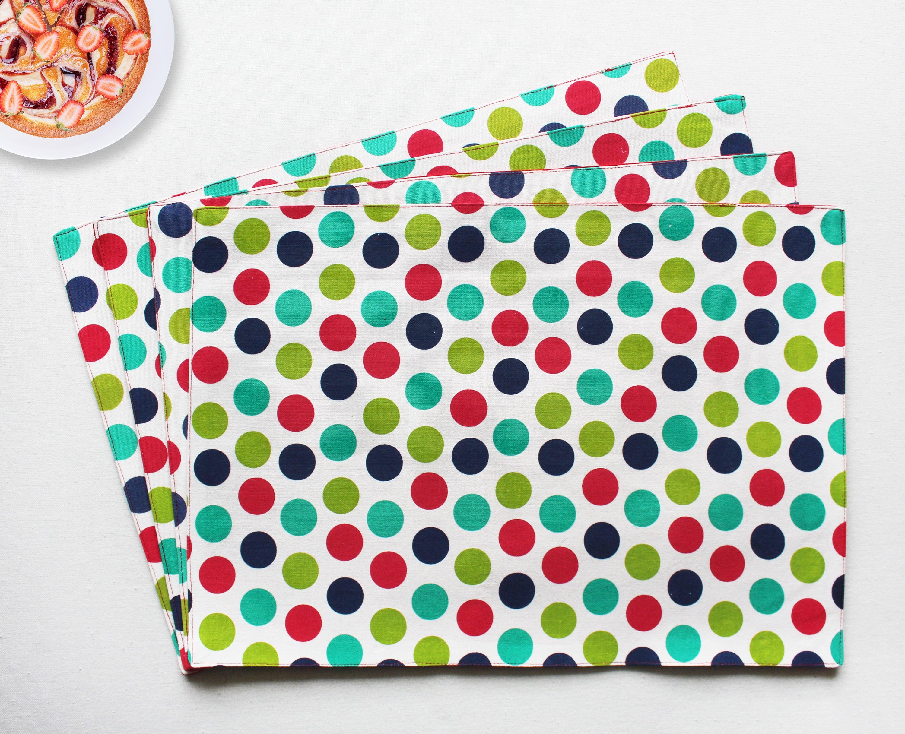 Cotton Singer Dot Table Placemats Pack of 4