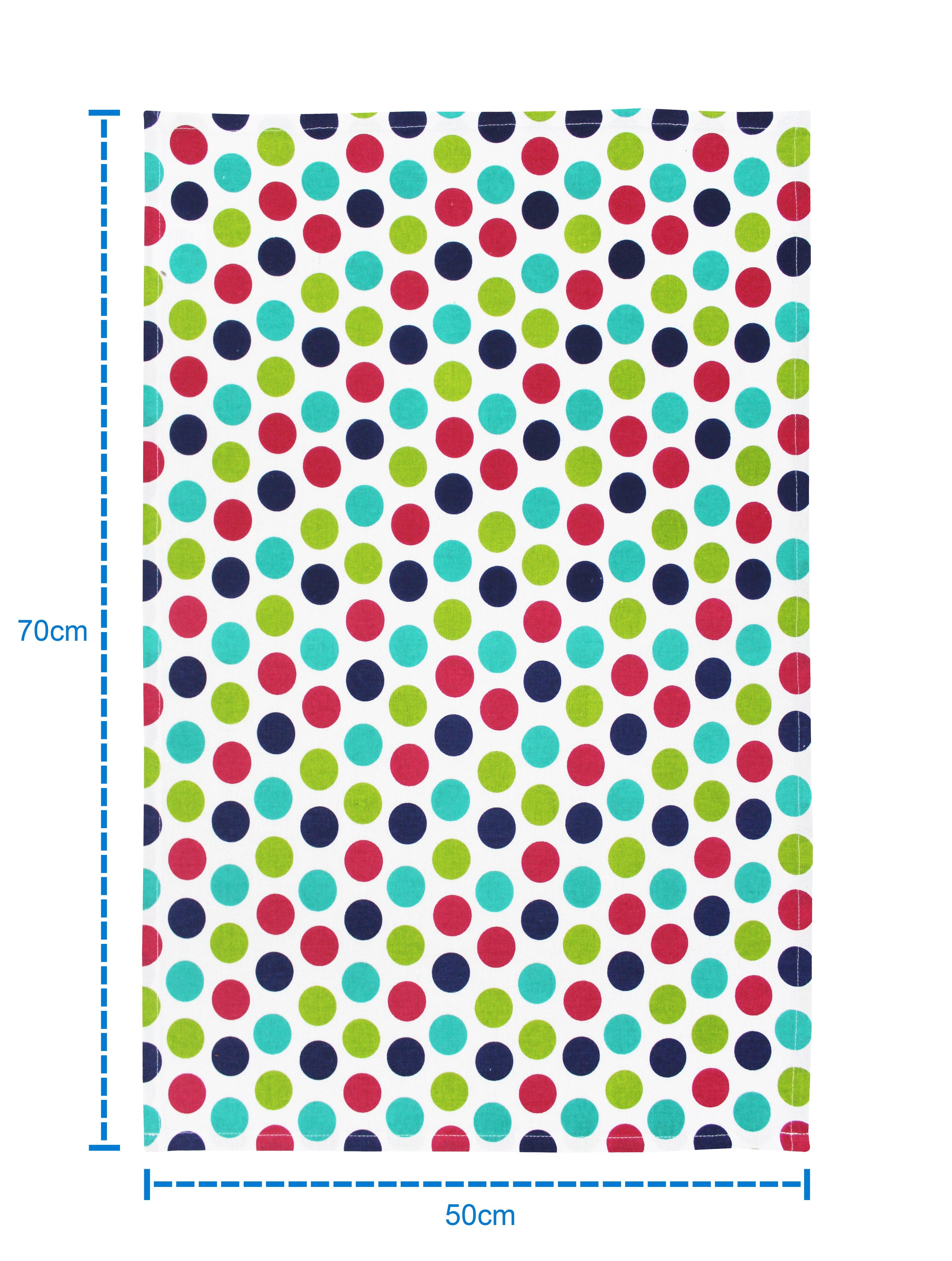 Cotton Singer Dot Kitchen Towels Pack Of 4