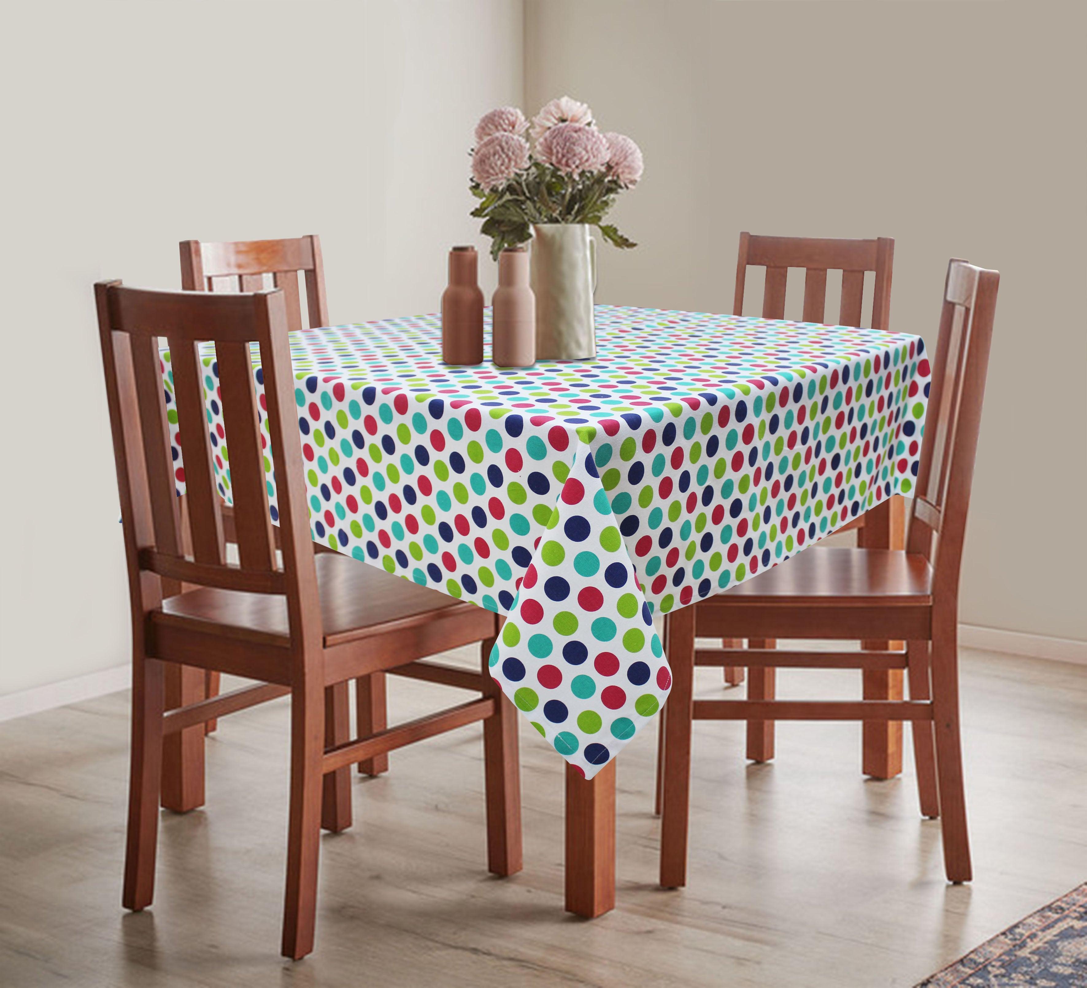Cotton Singer Dot 4 Seater Table Cloths
