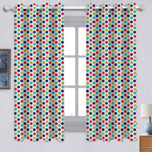 Cotton Singer Dot 5ft Window Curtains Pack Of 2 freeshipping - Airwill