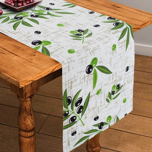 Cotton Anjoe Olive Leaf 152cm Length Table Runner Pack Of 1 freeshipping - Airwill