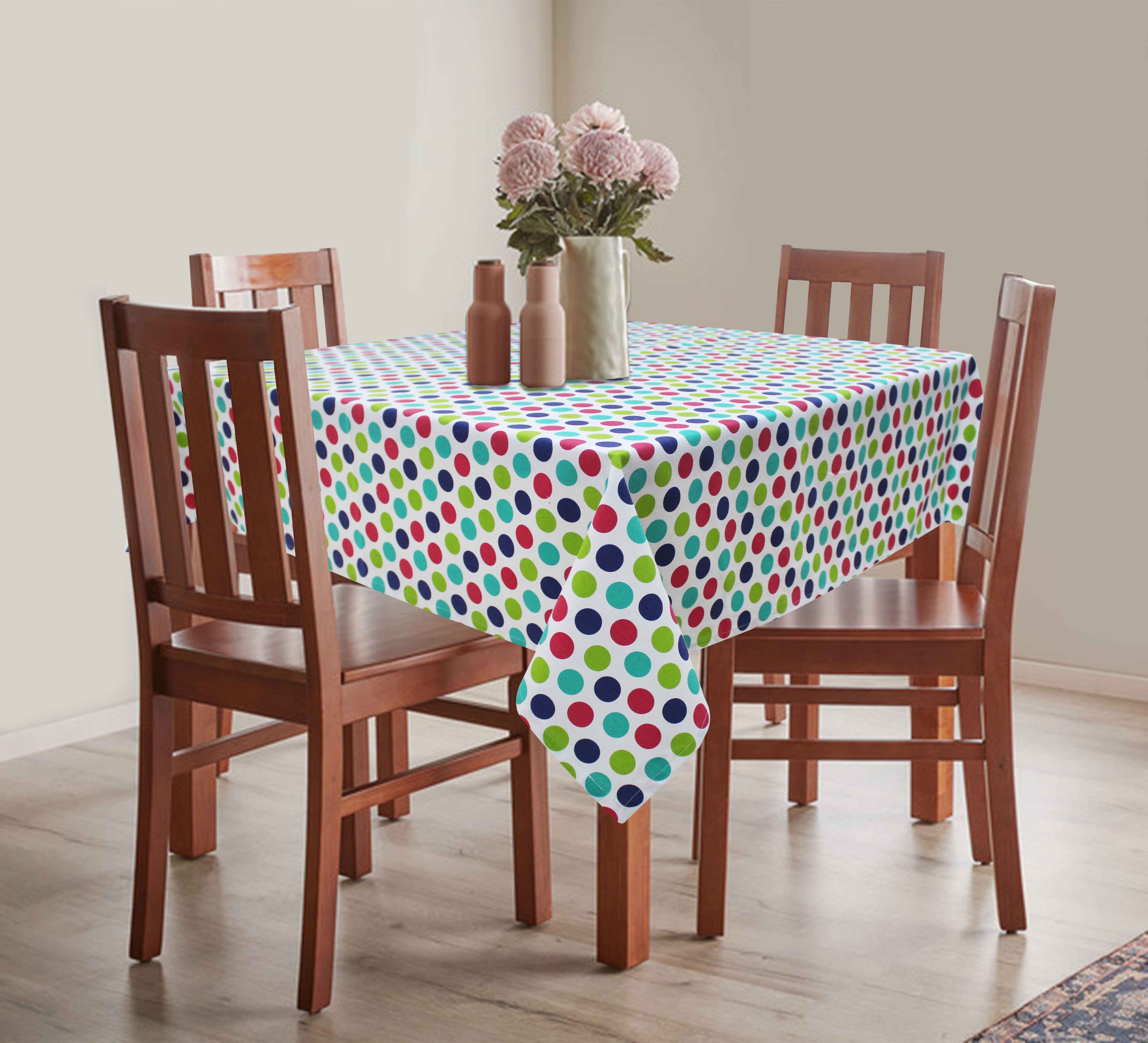 Cotton Singer Dot 8 Seater Table Cloths