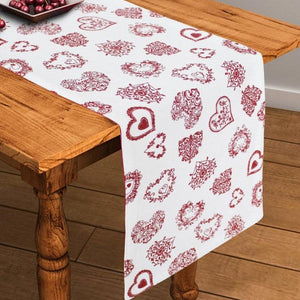 Cotton Red Heart 152cm Length Table Runner Pack Of 1 freeshipping - Airwill