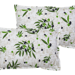 Cotton Olive Leaf Pillow Covers Pack Of 2 freeshipping - Airwill