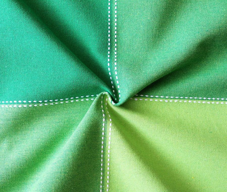 Cotton 4 Way Dobby Green With Solid Pocket Free Size Apron
