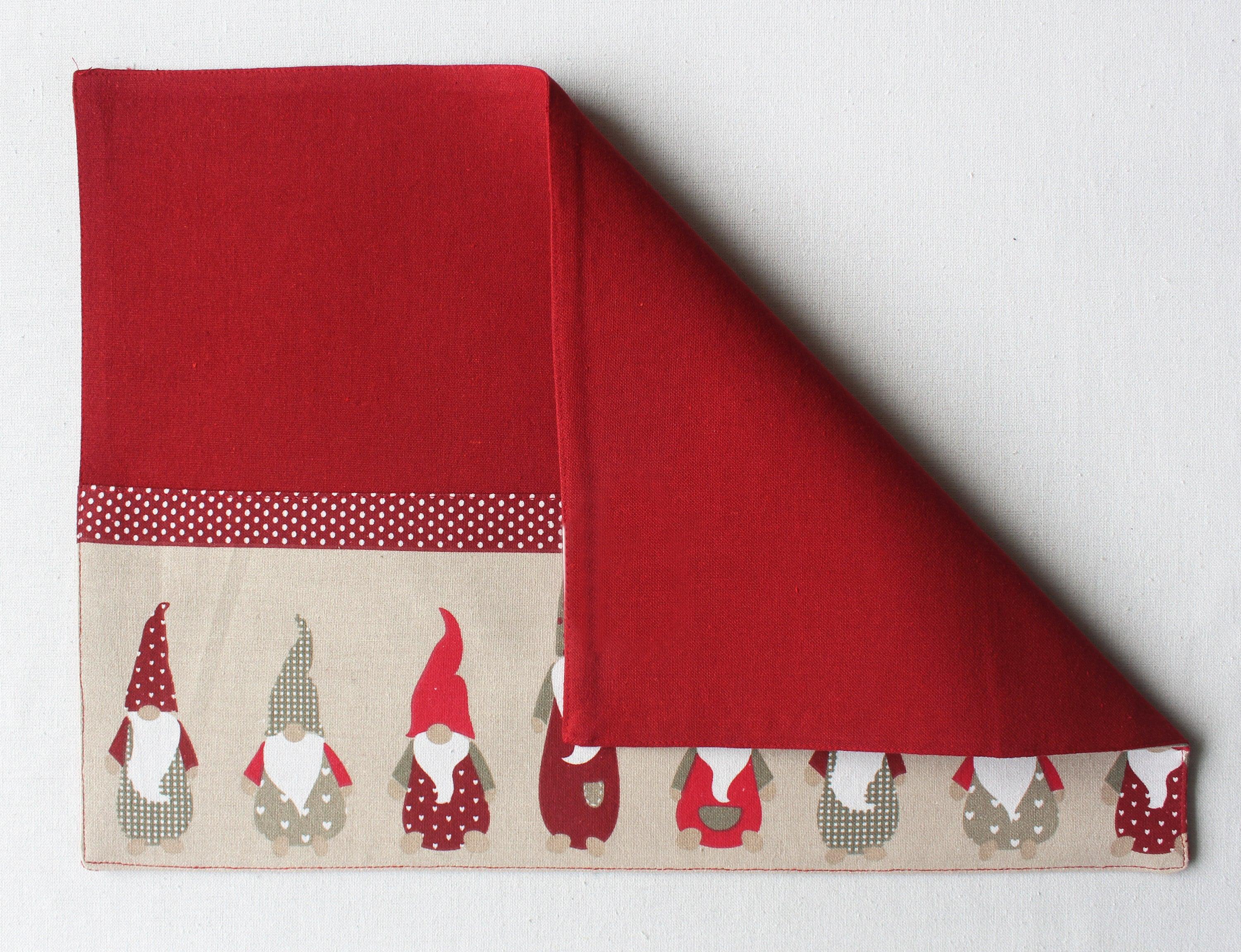 Cotton Gnomo Border Two Side Table Placemats Pack Of 4