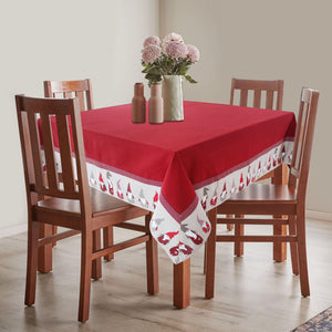 Cotton Gnomo Border 4 Seater Table Cloths Pack Of 1 freeshipping - Airwill