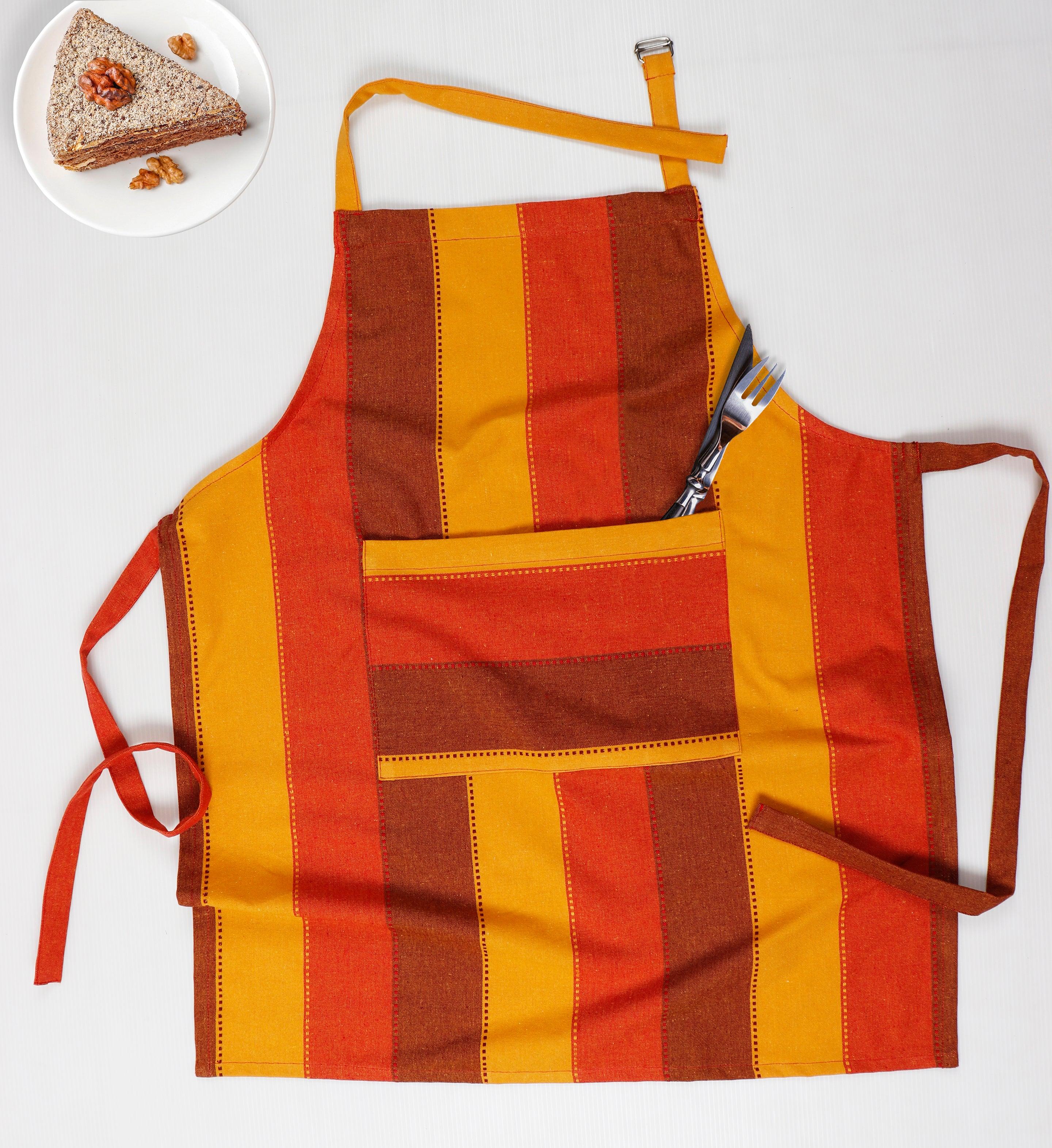 Cotton Dobby Stripe Free Size Apron
