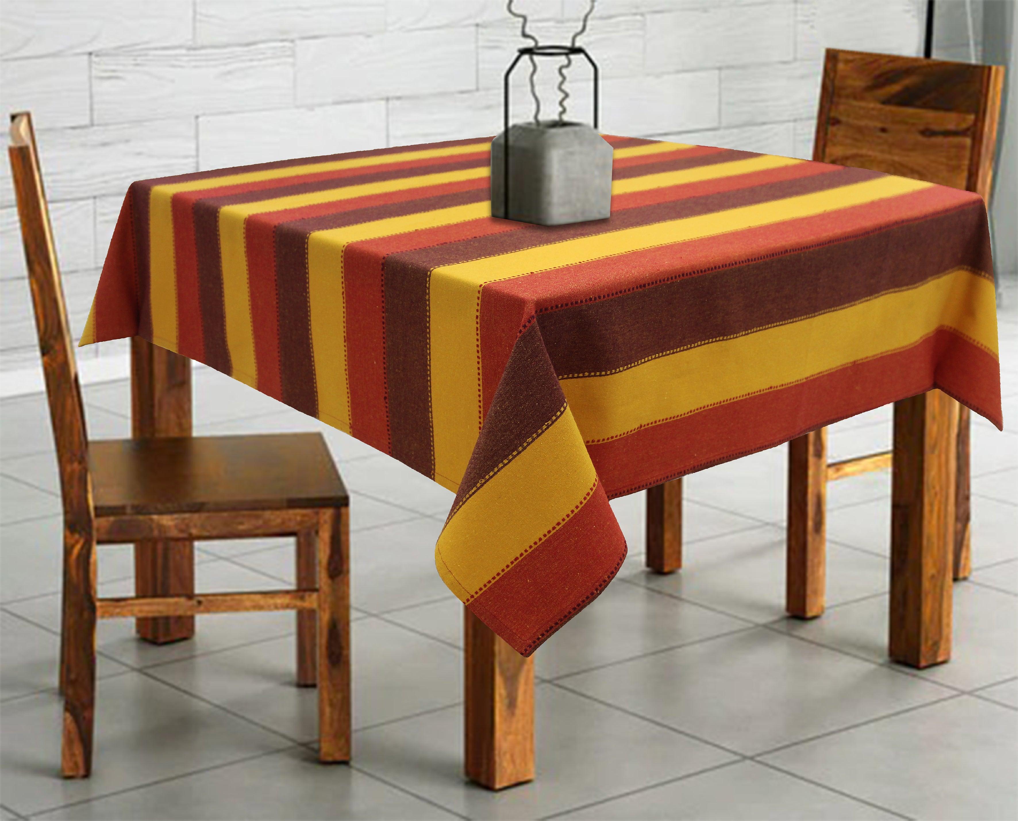 Cotton Dobby Stripe 2 Seaters Table Cloths