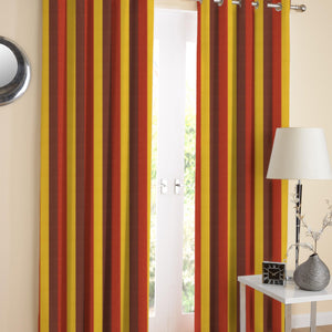 Cotton Dobby Stripe Long 9ft Door Curtains Pack Of 2 freeshipping - Airwill