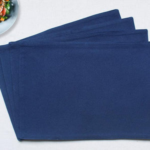 Cotton Solid Blue Table Placemats Pack Of 4 freeshipping - Airwill