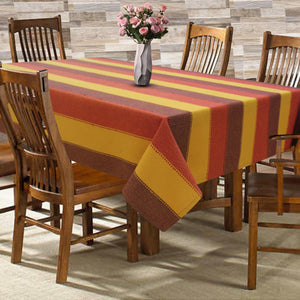 Cotton Dobby Stripe 6 Seater Table Cloths Pack of 1 freeshipping - Airwill