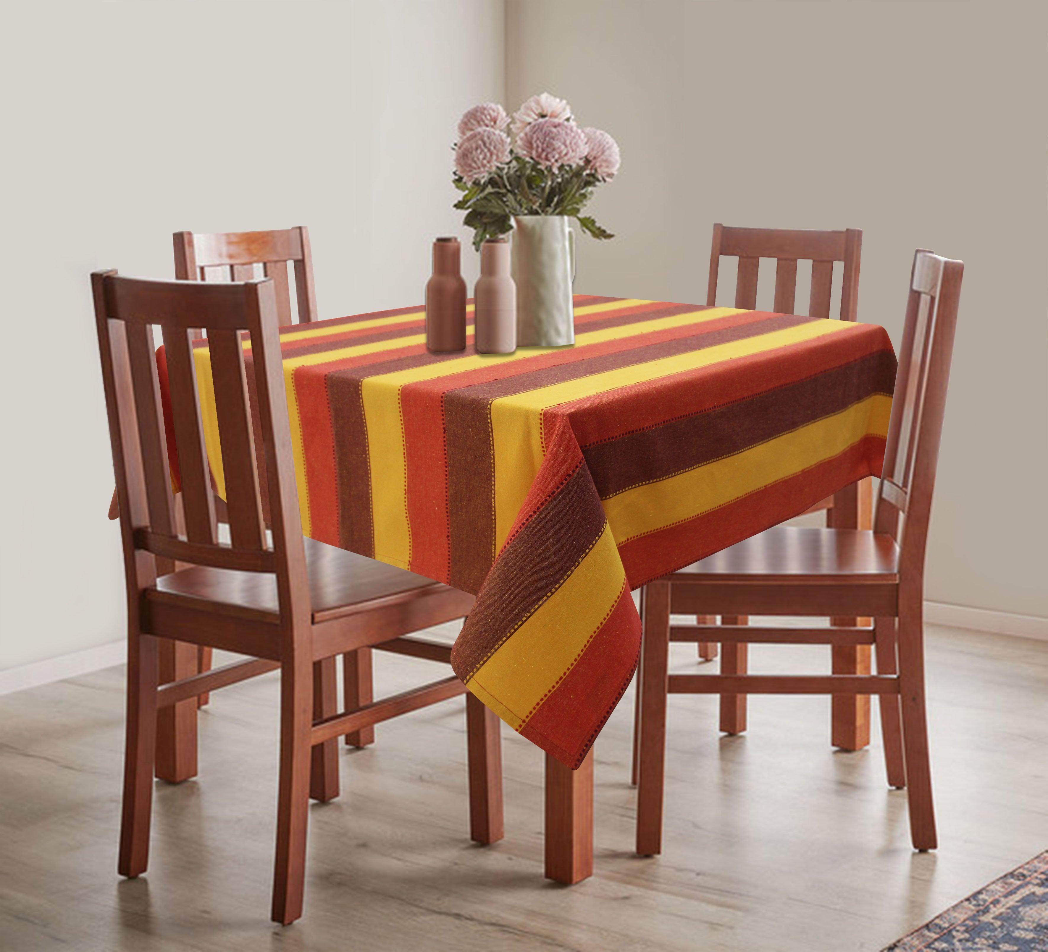 Cotton Dobby Stripe 4 Seater Table Cloths