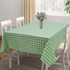 Cotton Gingham Check Green 4 Seater Table Cloths Pack Of 1 freeshipping - Airwill