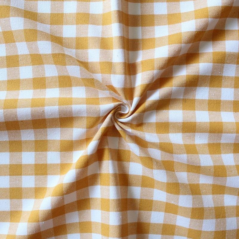 Cotton Gingham Check Yellow Table Placemats Pack Of 4