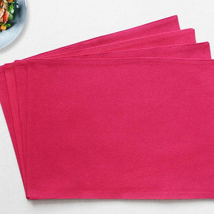 Cotton Solid Rose Table Placemats Pack Of 4 freeshipping - Airwill