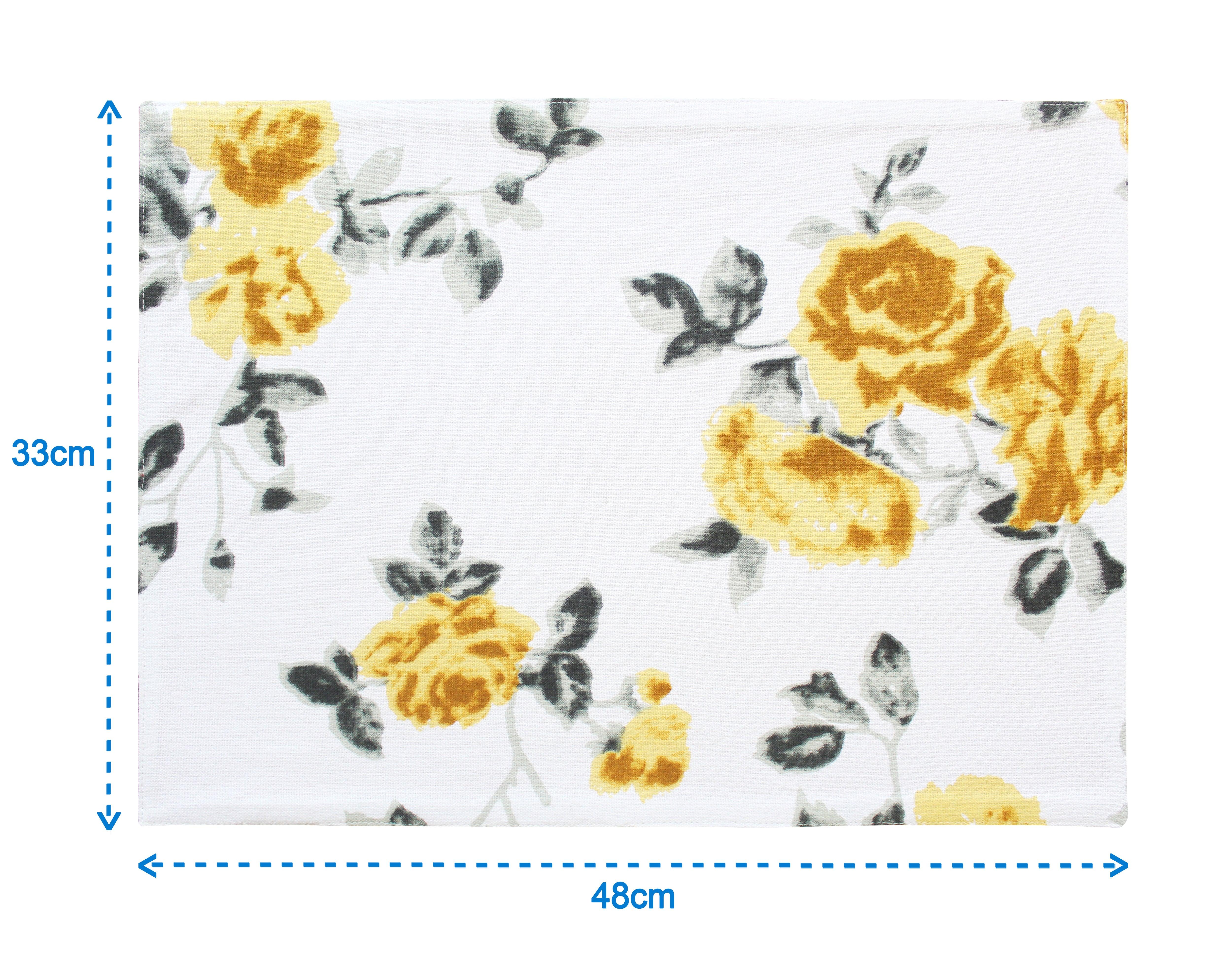 Cotton Elan Flower Placemats Pack of 4