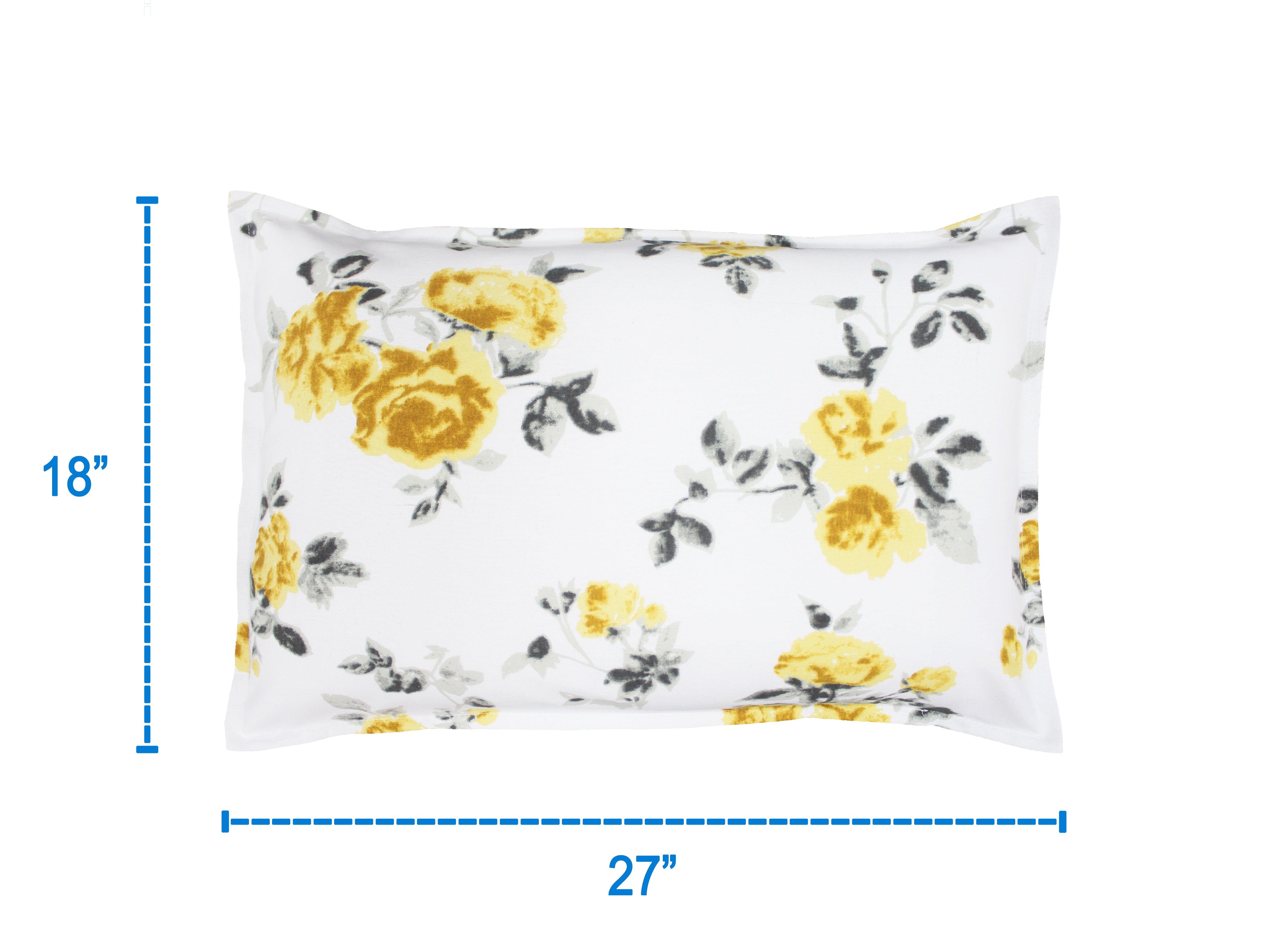 Cotton Elan Flower Pillow Covers Pack Of 2