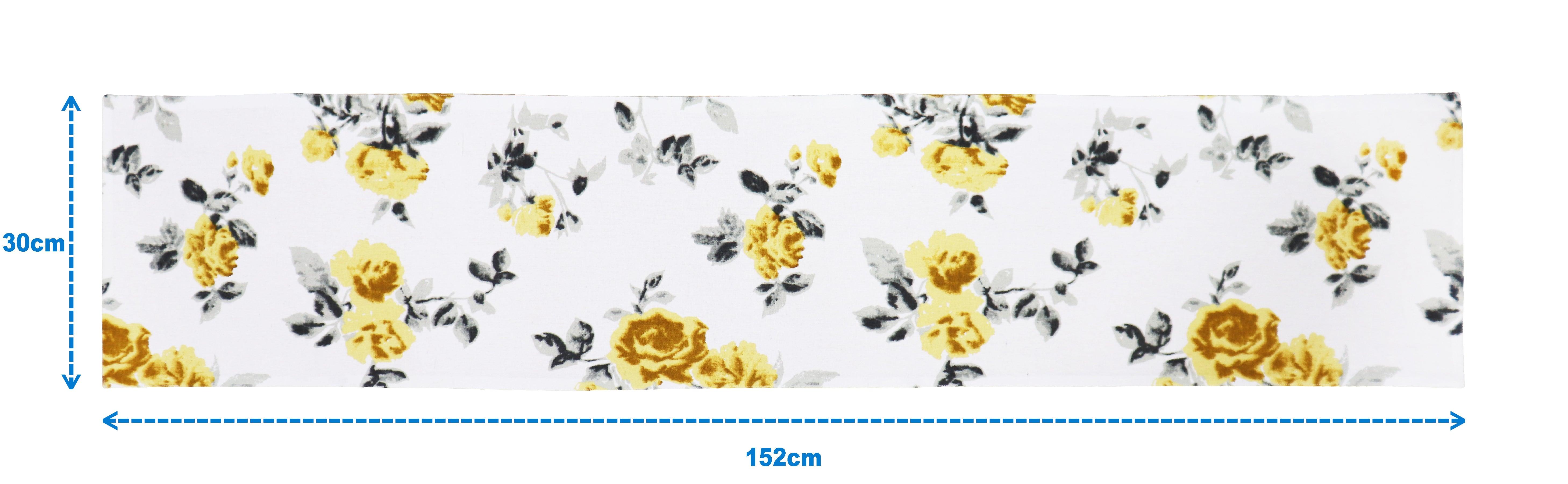 Cotton Elan Flower Table Runner