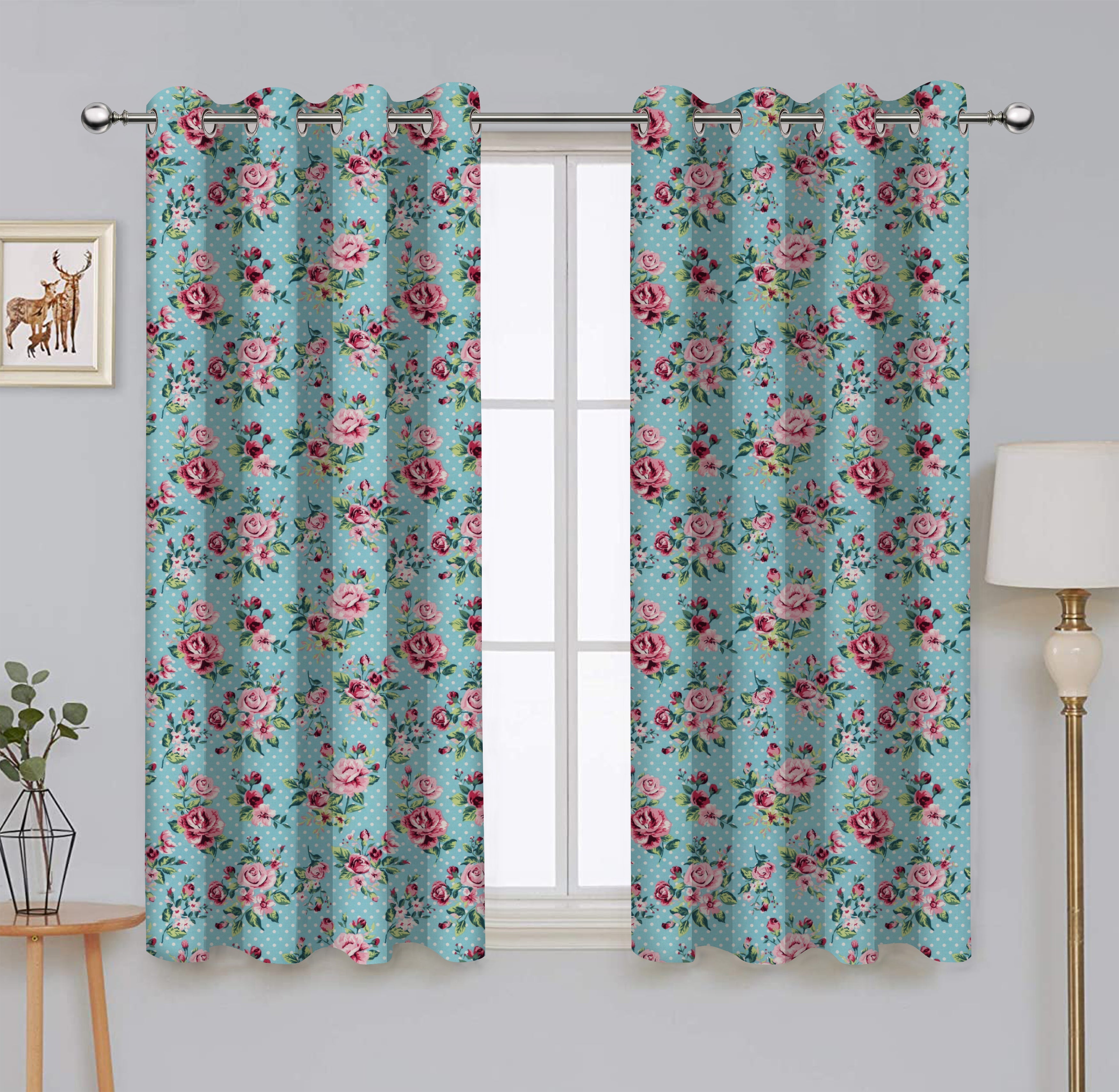 Cotton Sophia 7ft Door Curtains Pack Of 2