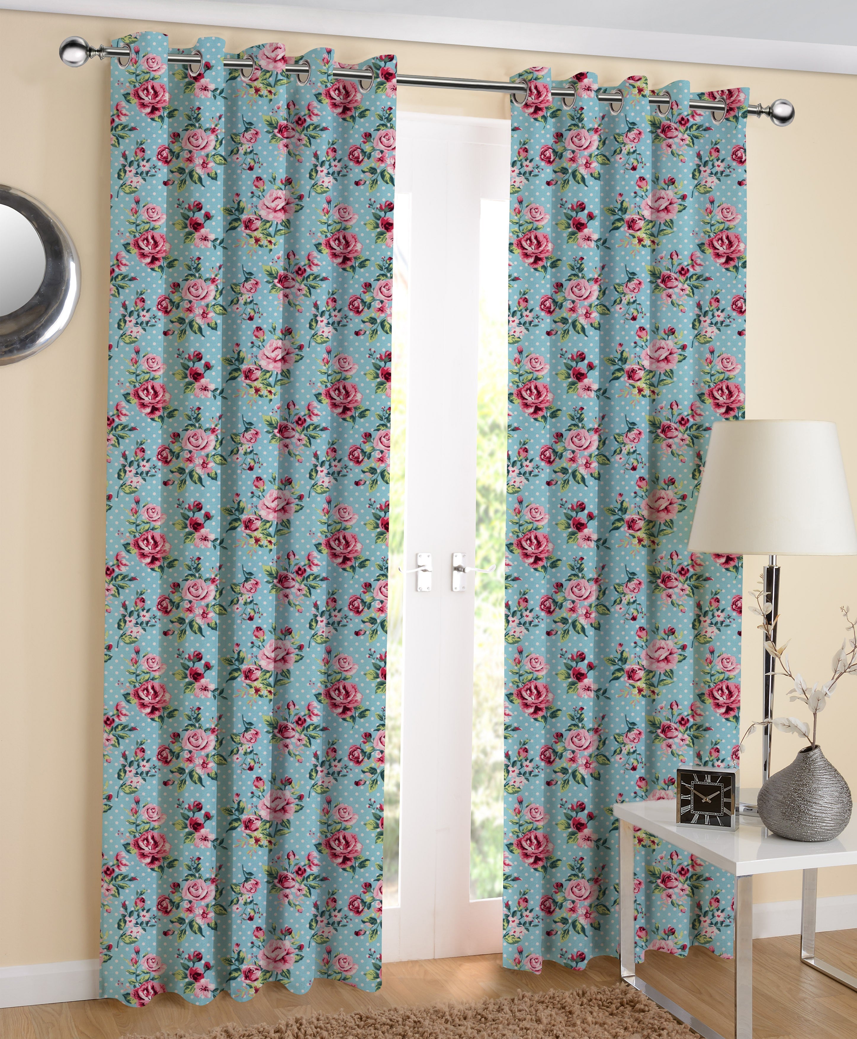 Cotton Sophia 7ft Door Curtains Pack Of 2