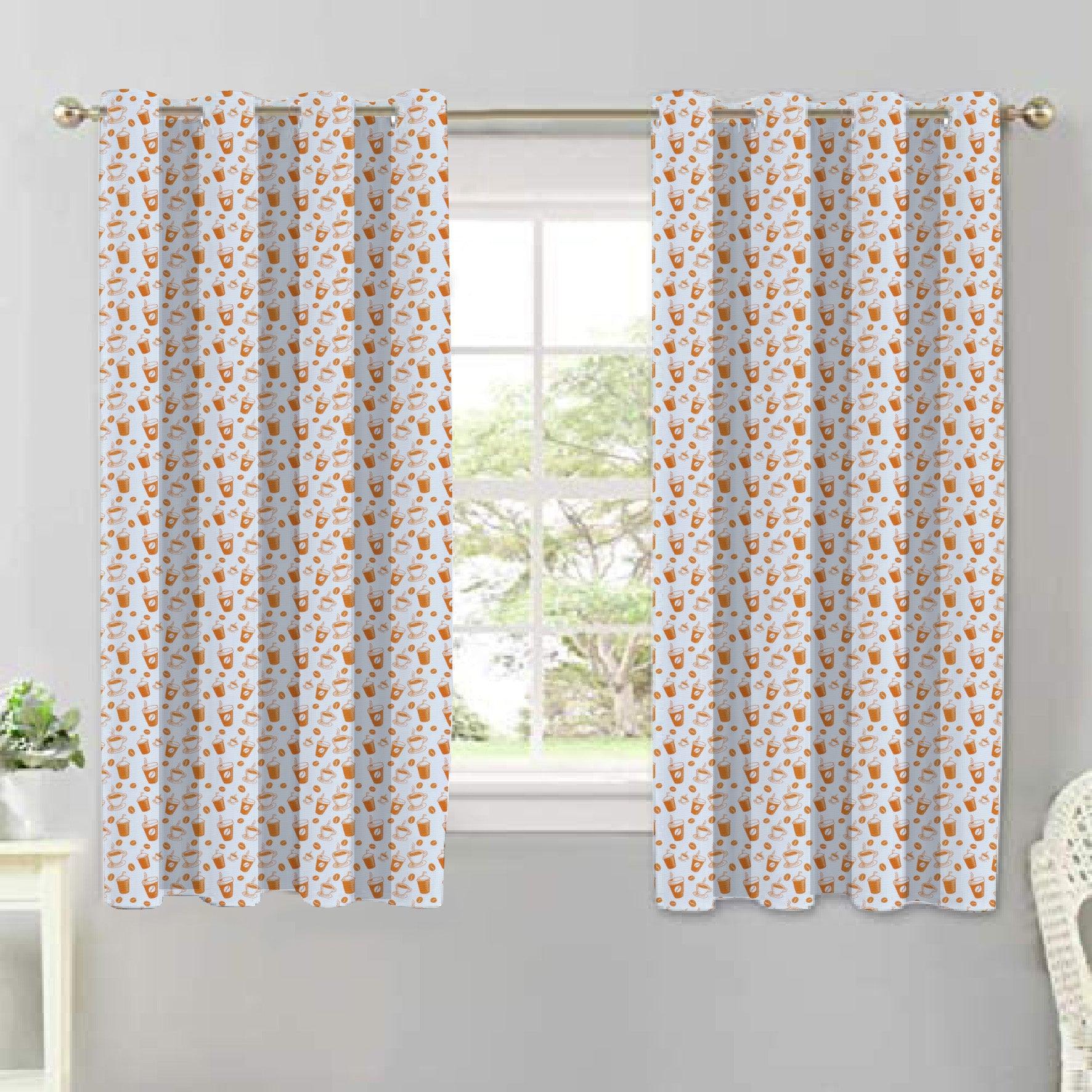 Cotton Cold Coffee 5ft Window Curtains Pack Of 2