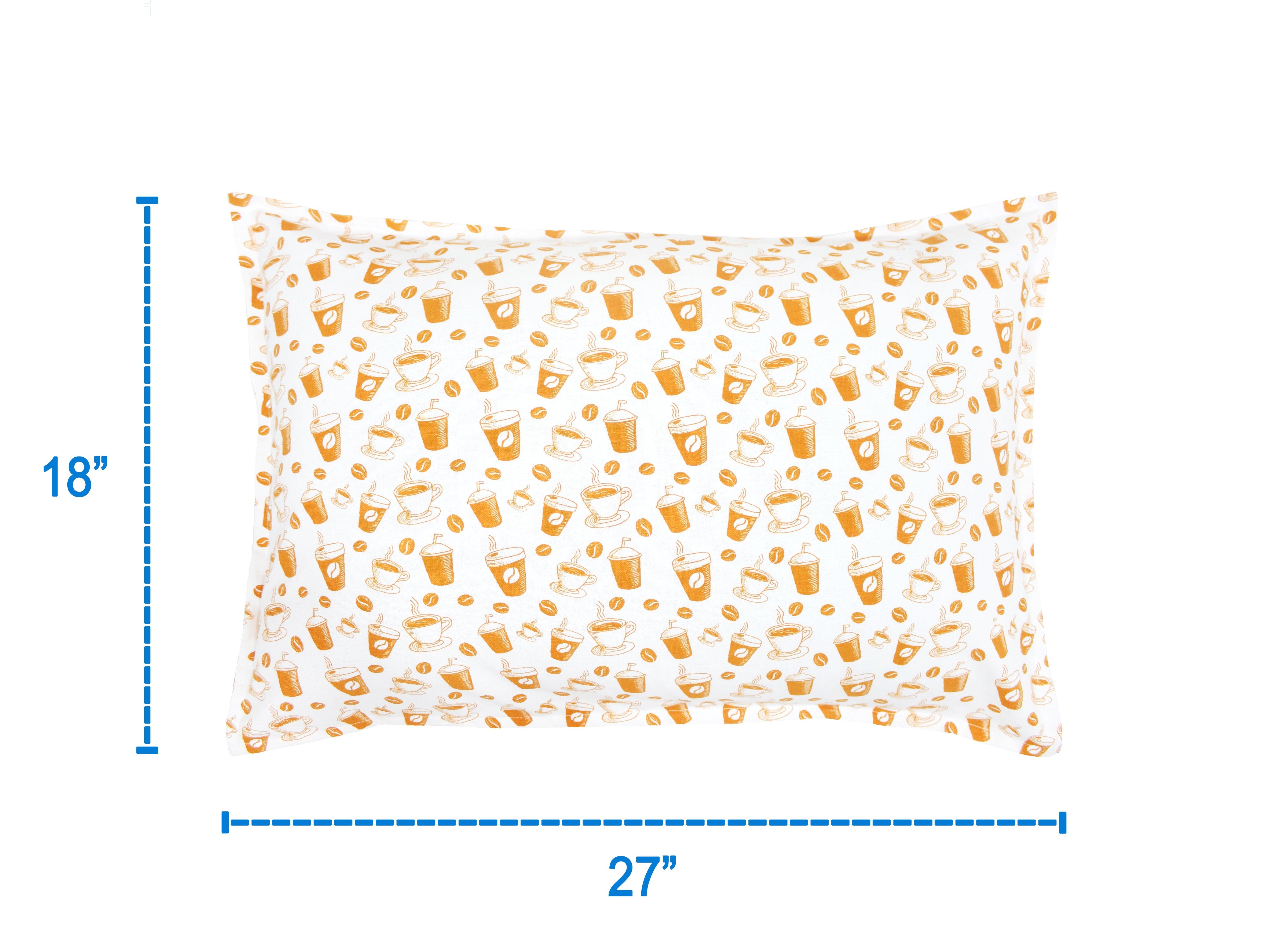 Cotton Cold Coffee Pillow Covers Pack Of 2