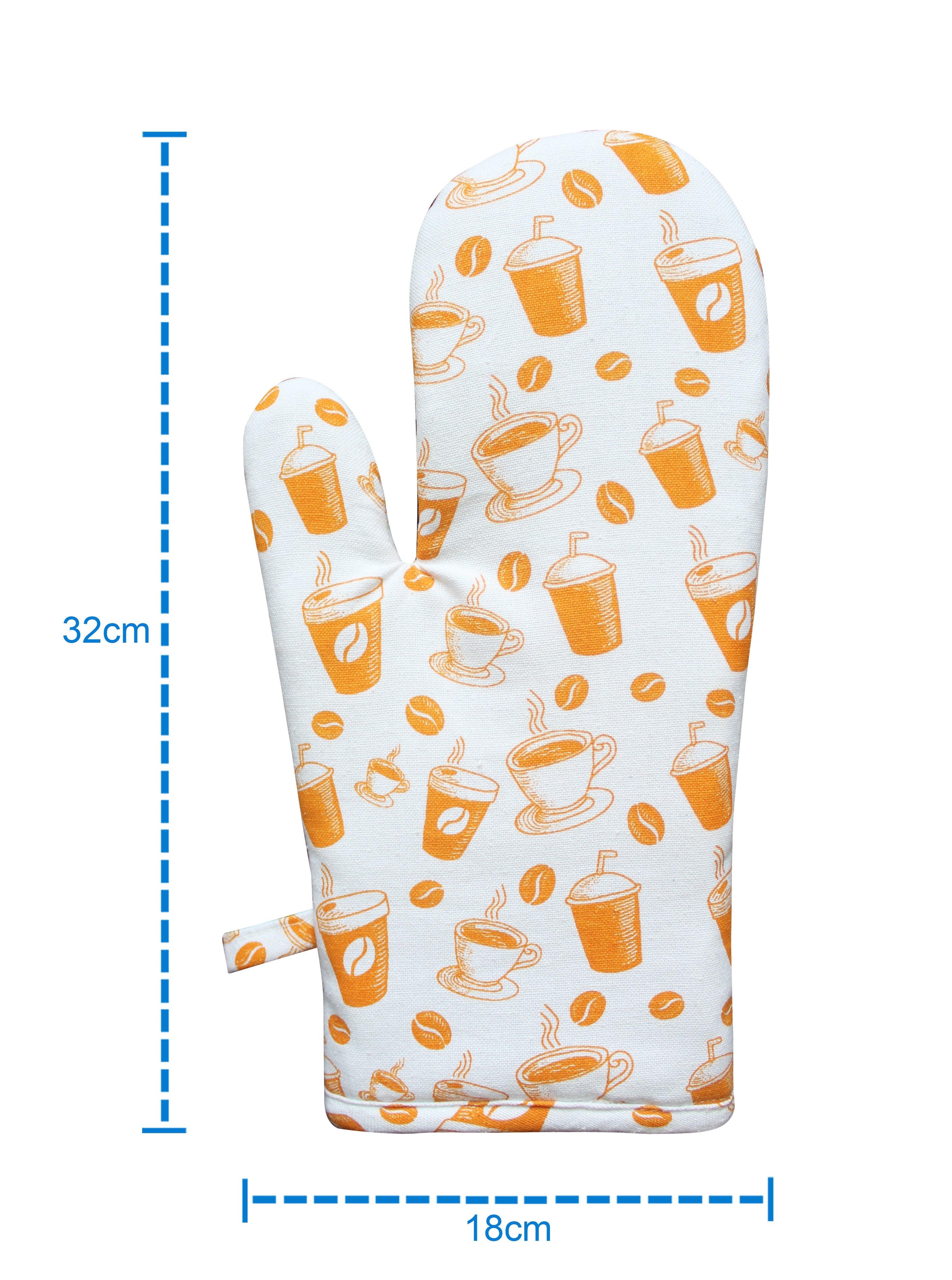 Cotton Cold Coffee Oven Gloves Pack of 2