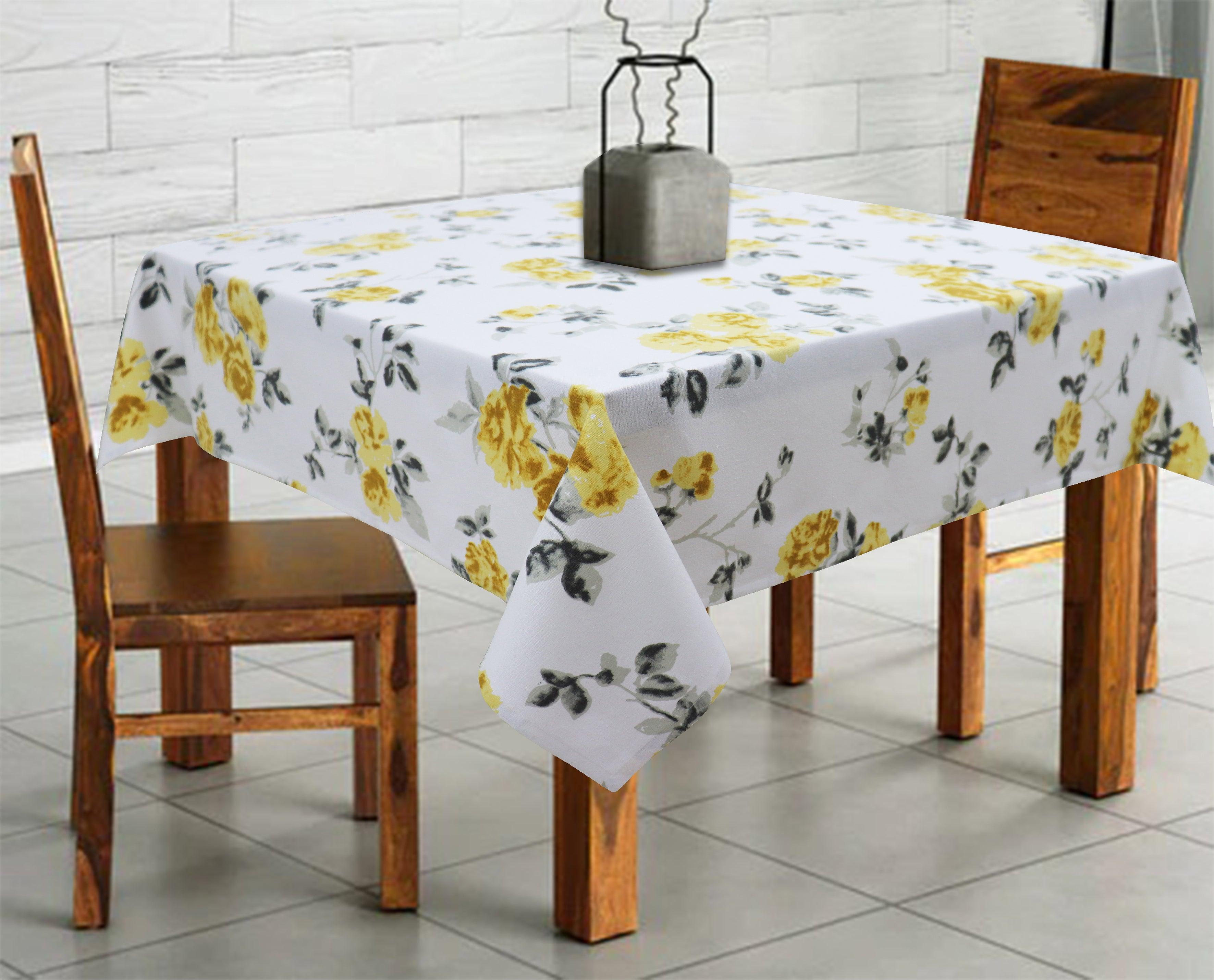 Cotton Elan Flower 2 Seaters Table Cloths