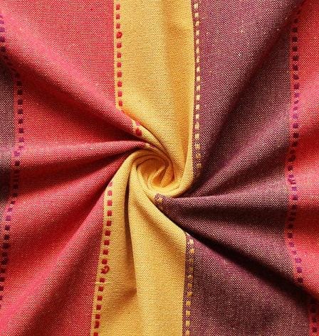 Cotton Dobby Stripe 7ft Door Curtains Pack Of 2