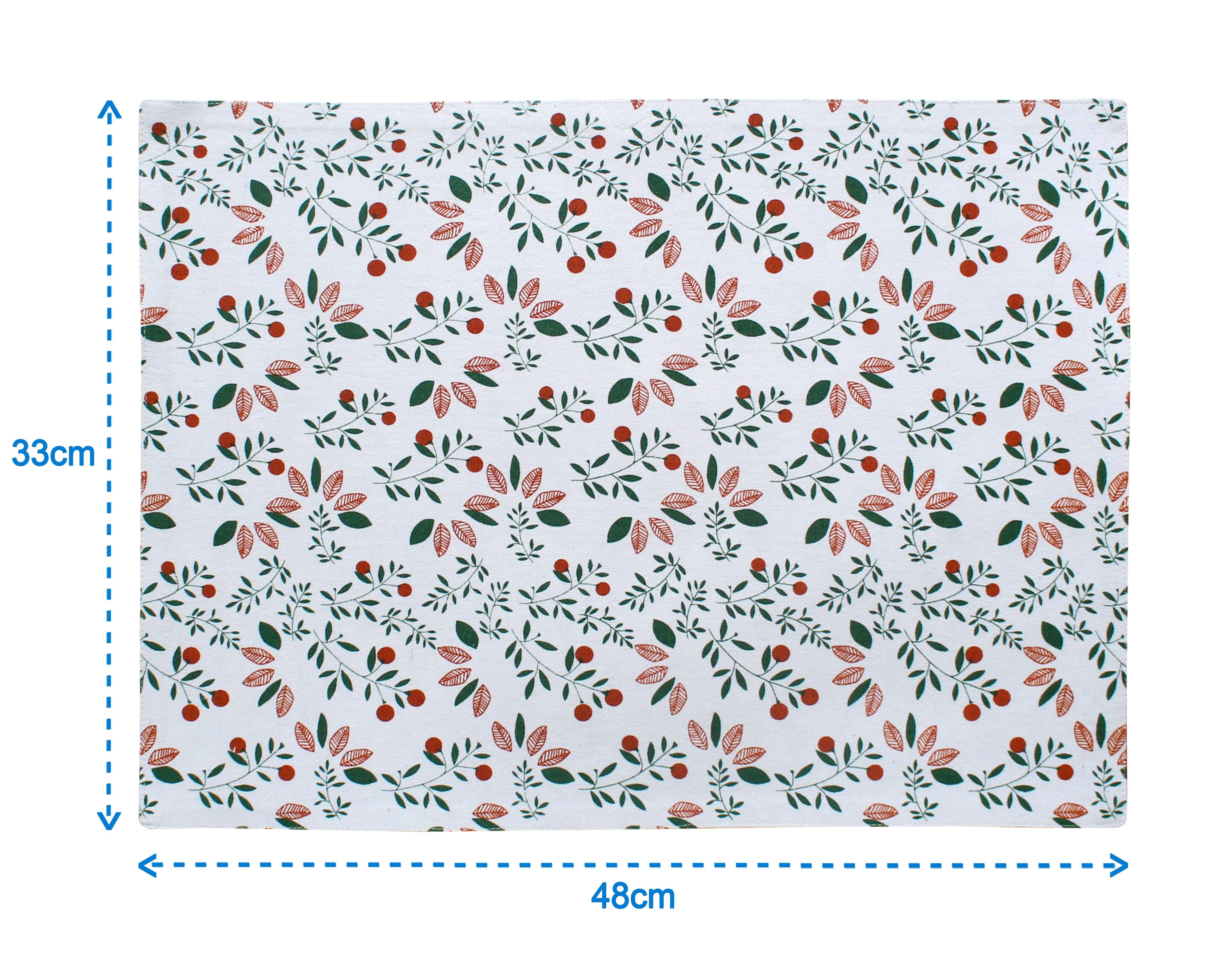 Cotton Kathambari Leaf Placemats Pack of 4