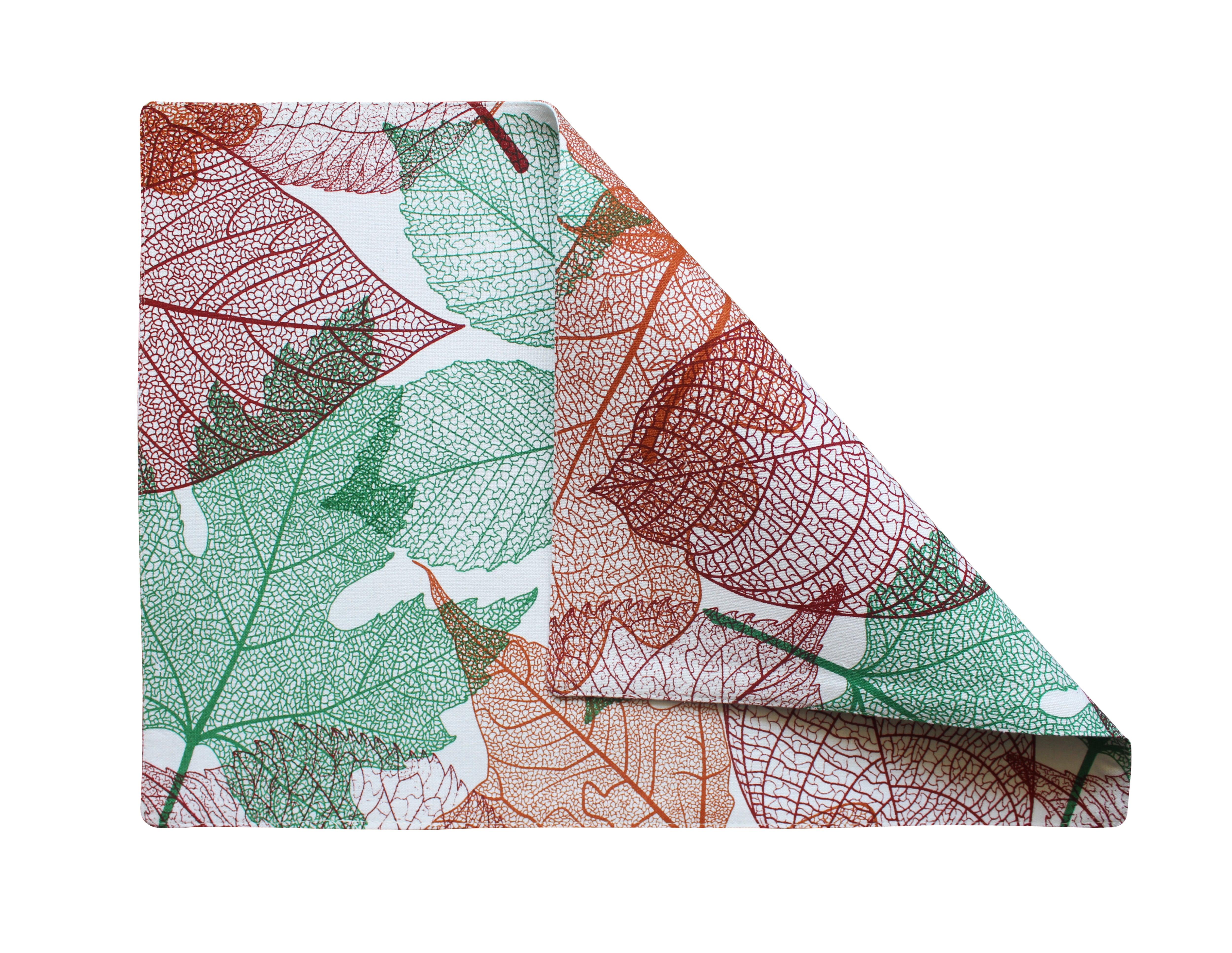 Cotton Vein Leaf Placemats Pack of 4