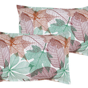 Cotton Vein Leaf Pillow Covers Pack Of 2 freeshipping - Airwill
