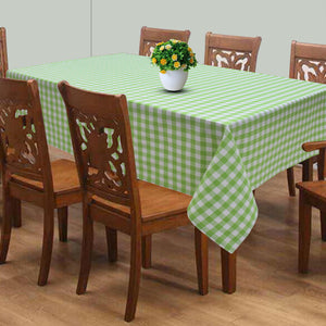Cotton Gingham Check Green 8 Seater Table Cloths Pack Of 1 freeshipping - Airwill