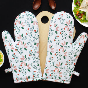 Cotton Kathambari Leaf Oven Gloves Pack of 2 freeshipping - Airwill
