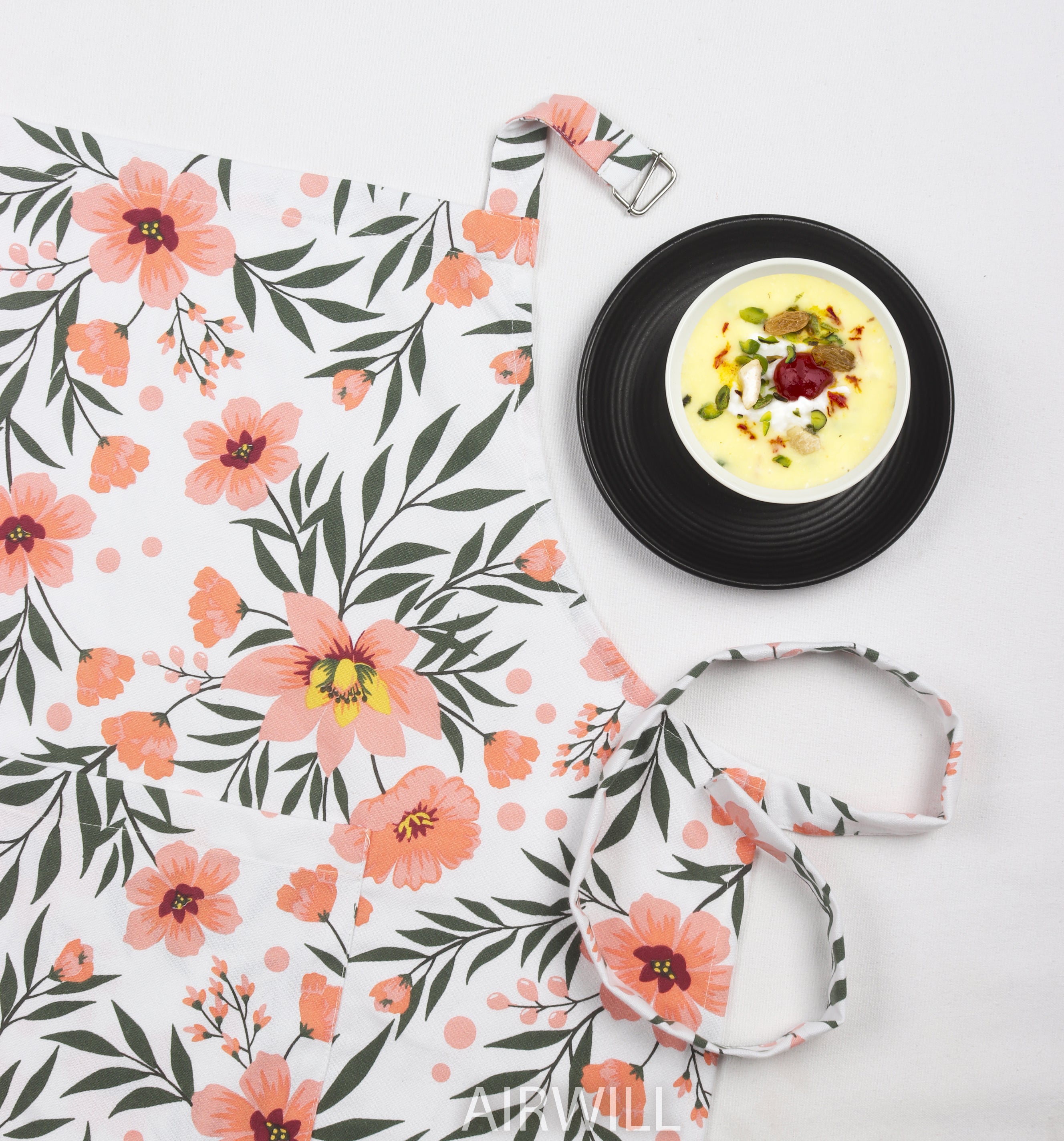 Cotton Floral Printed Pattern Free Size Apron