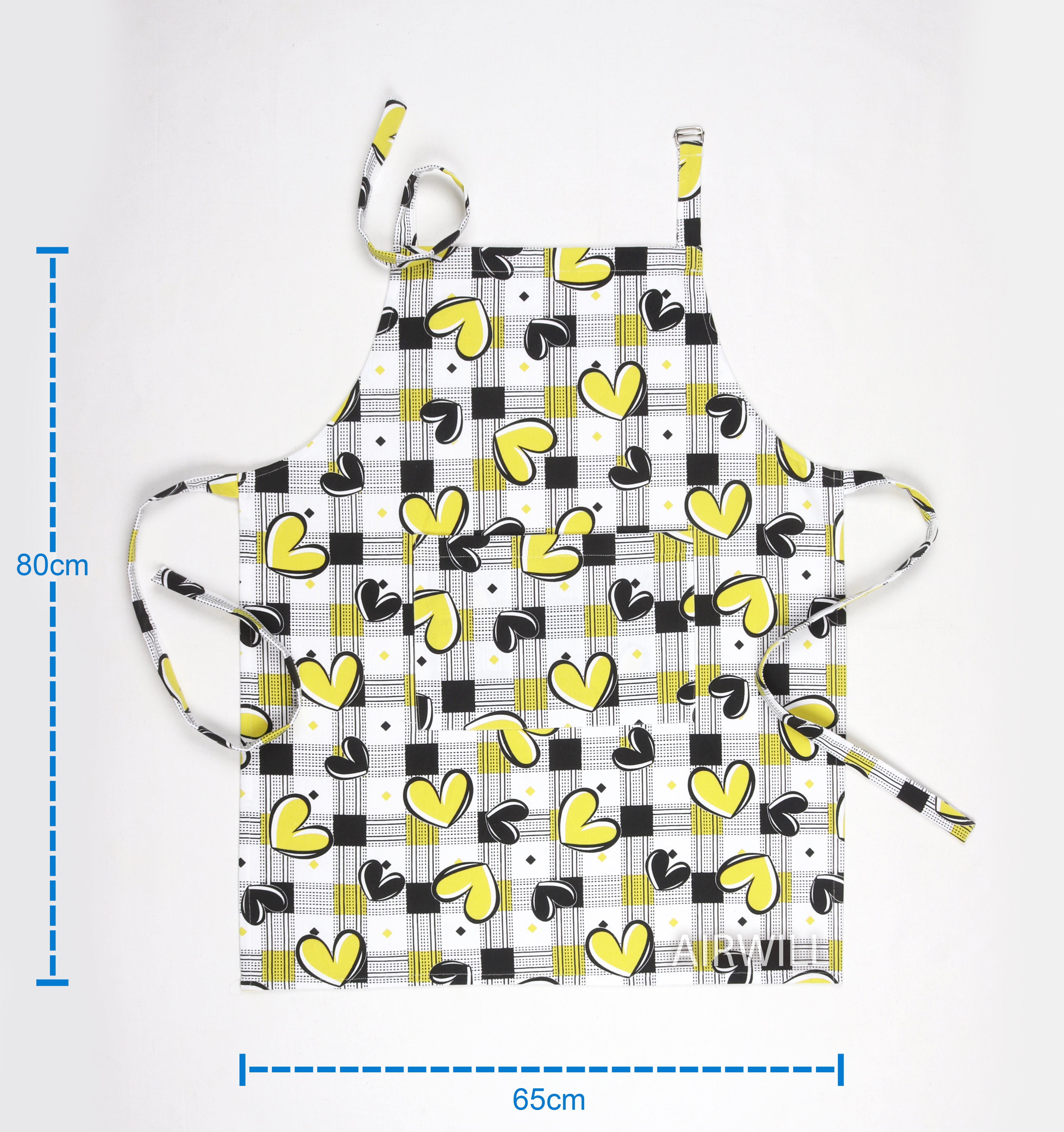 Cotton Heart Printed Pattern Free Size Apron